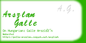 arszlan galle business card